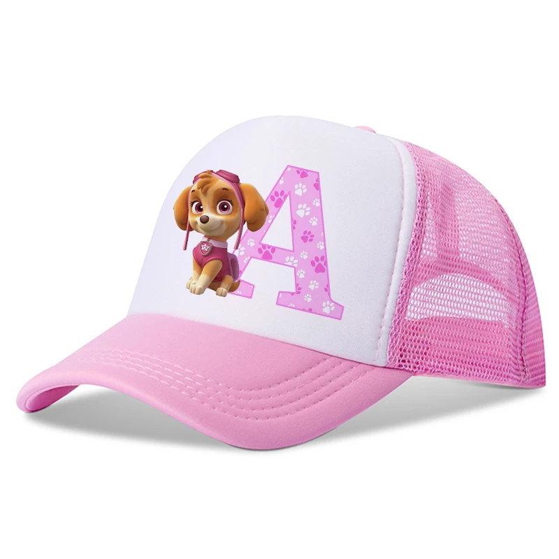 New Paw Patrol Children Baseball Caps Cartoon Letters Printed Hat Girls Casual Sun Hat Adjustable Peaked Cap Kids Birthday Gifts