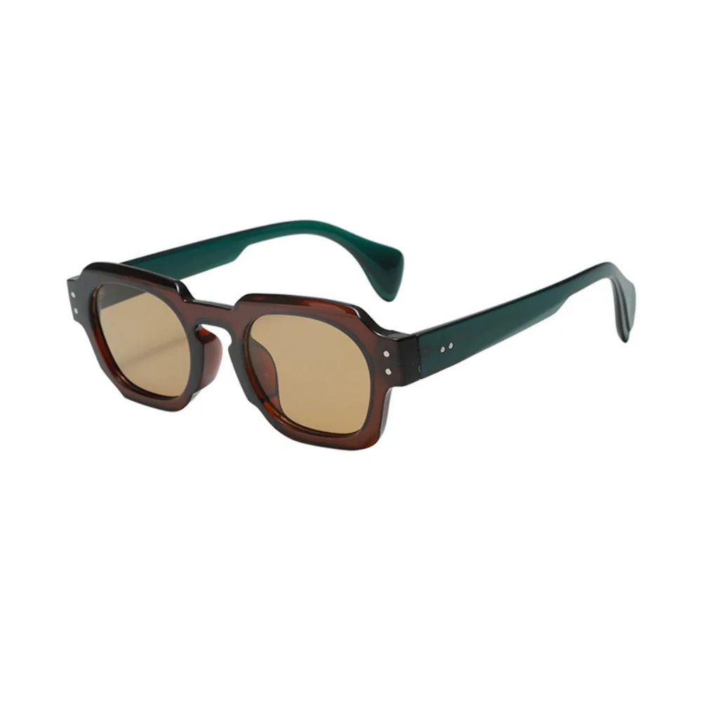 

Vintage Irregular Square Frame Sunglasses Rice Nail Lightweight Multicolor Lenses Eyewear Shades UV400 UV400 Sun Glasses Men