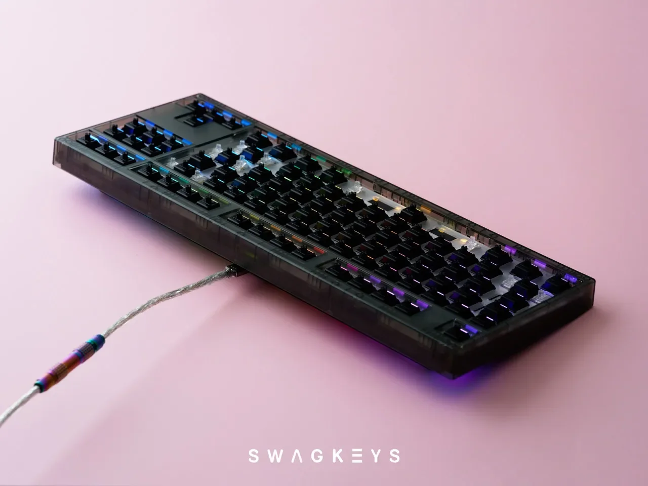 キーボード Swagkeys transitition lite NEON 8K HE Swagkeys Transition Lite TKL Keyboard – Divinikey
