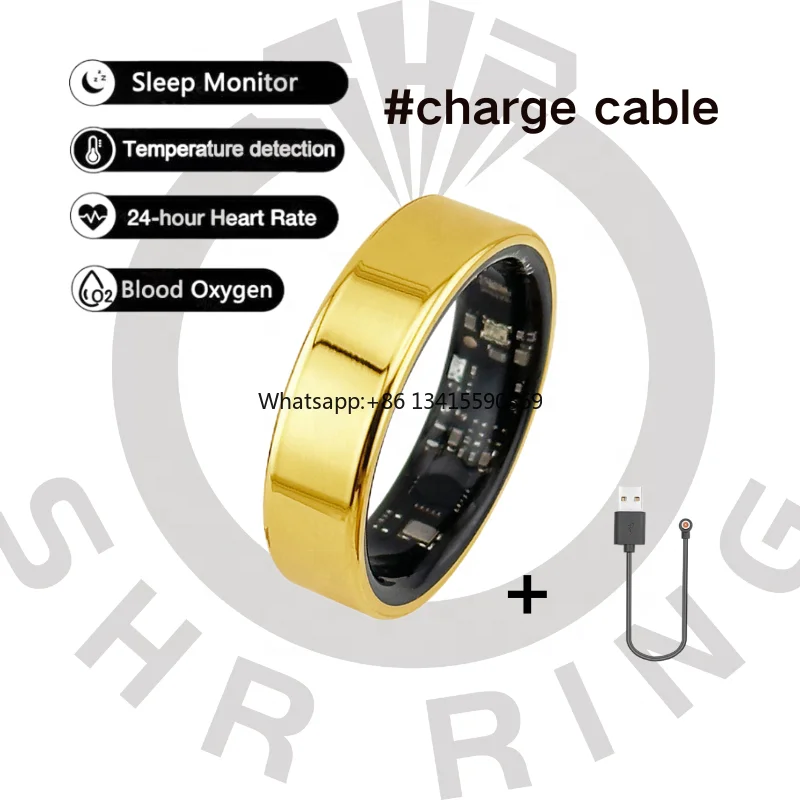

Smart Rings for Women S8 Remote Control 5ATM Waterproof Ultra-Narrow 6mm Heart Rate Health Intelligent Wearable Smart Ring
