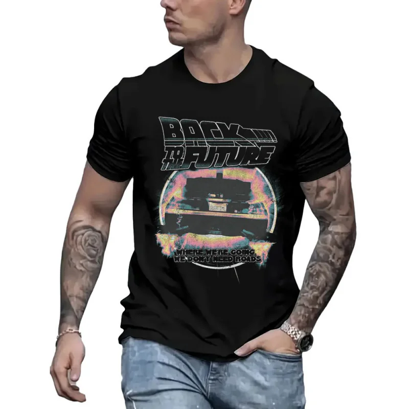 

We Don't Need Roads 1230 Back To The Future Sic Fi Gift t shirt 80s movie Time Machine Graphic Clothes All size Tops S-6XL