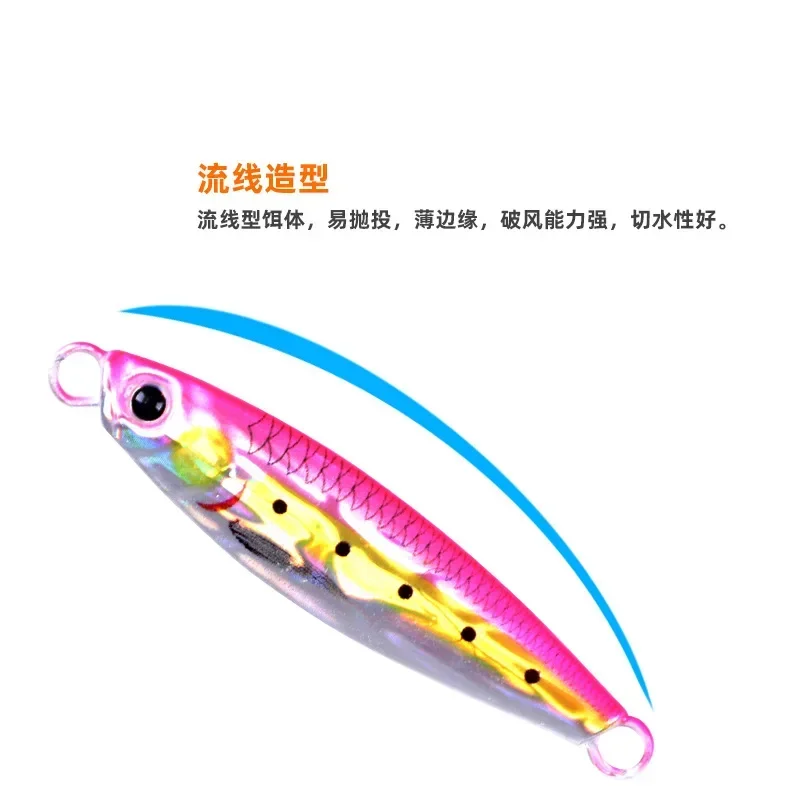 7g 10g 3D Printing Cast Jig Slow Metal Jig Trout Tuna Bass Shore Casting Jigging Spoon Sea Fishing Jigging Lure