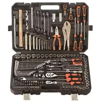 150pcs Hardware Tool Kit Set Hand Tool Ferramentas Completo ratchet wrench spanner set Auto Repair tool box 1/4 Socket Set