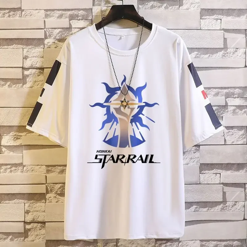 

Honkai: Star Rail футболки Nanook Aeons Aha Fuli с принтом футболка с короткими рукавами мужская Harajuku пара свободная уличная одежда топы
