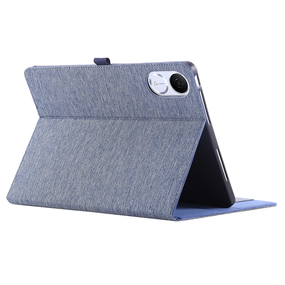 For Honor Tablet GT  /  Pad V9 Leather Case Card Holder Cloth Texture Tablet Stand Cover - Blue