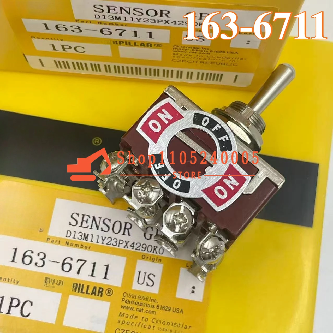 

12 Pins 163-6711 As-Toggle Switch 163-6710 1636710 2833074 for E320B E320C E312D E320D 312C 320D Excavator Parts