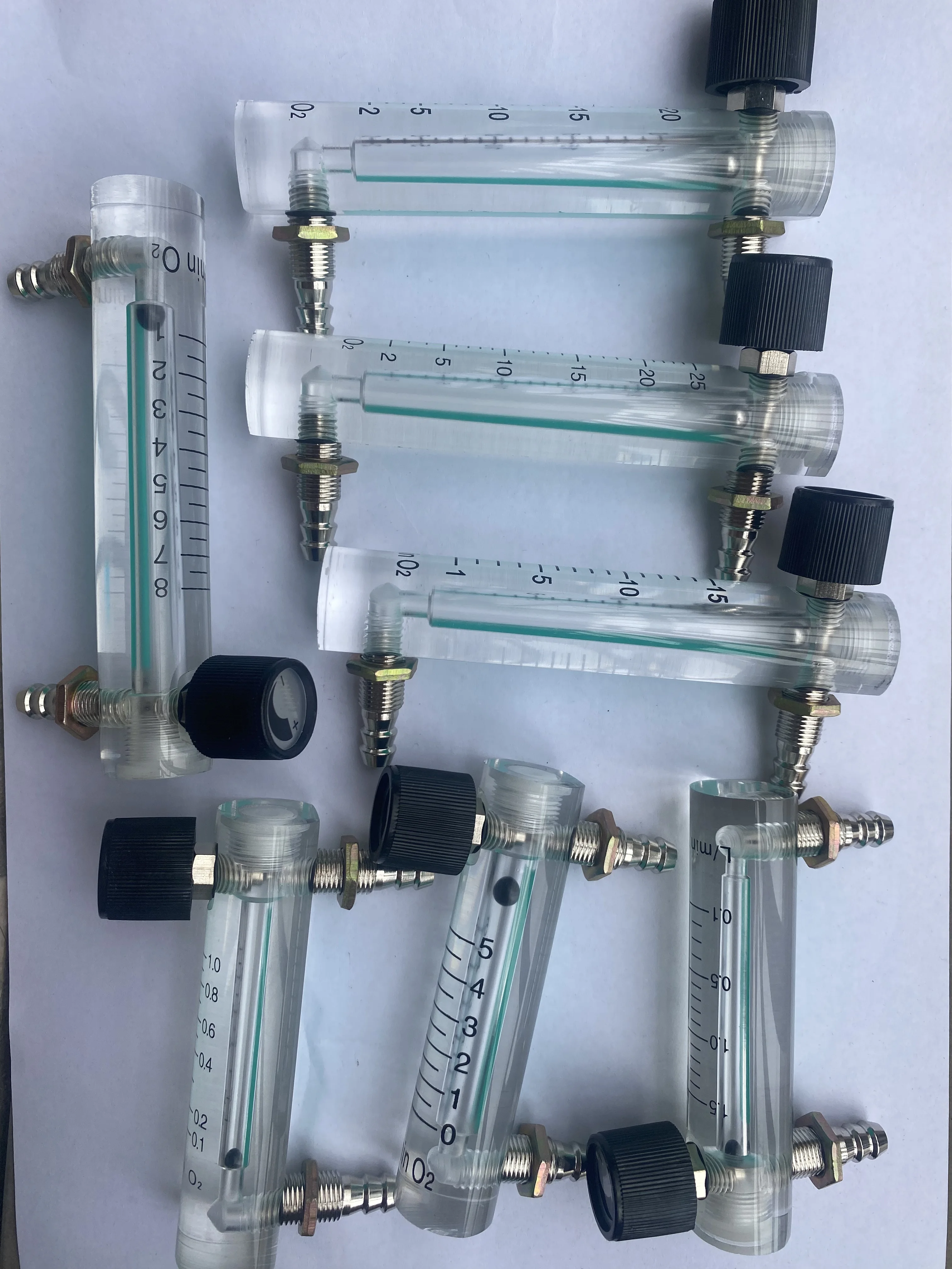 2024 Air Oxygen Gas Flow Meter Flowmeter Caudalimetro Counter Flow Indicator O2 Oxigen Gas Meter Flow Device Switch