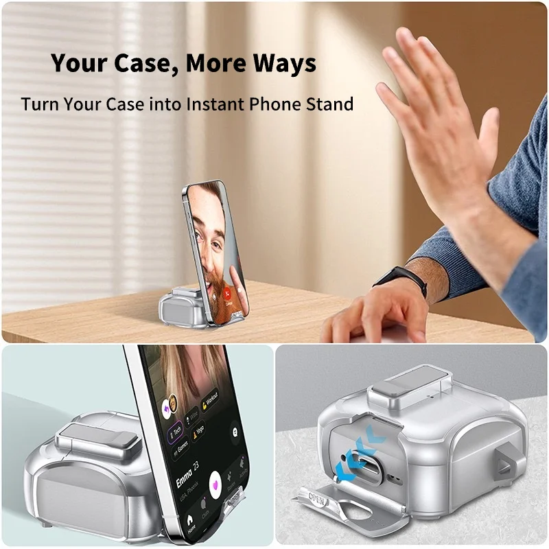 Magnetic Keychain Lock Shockproof Case for AirPods Pro 1 2 3 and AirPods 3rd 4th Generation  Protective Cover