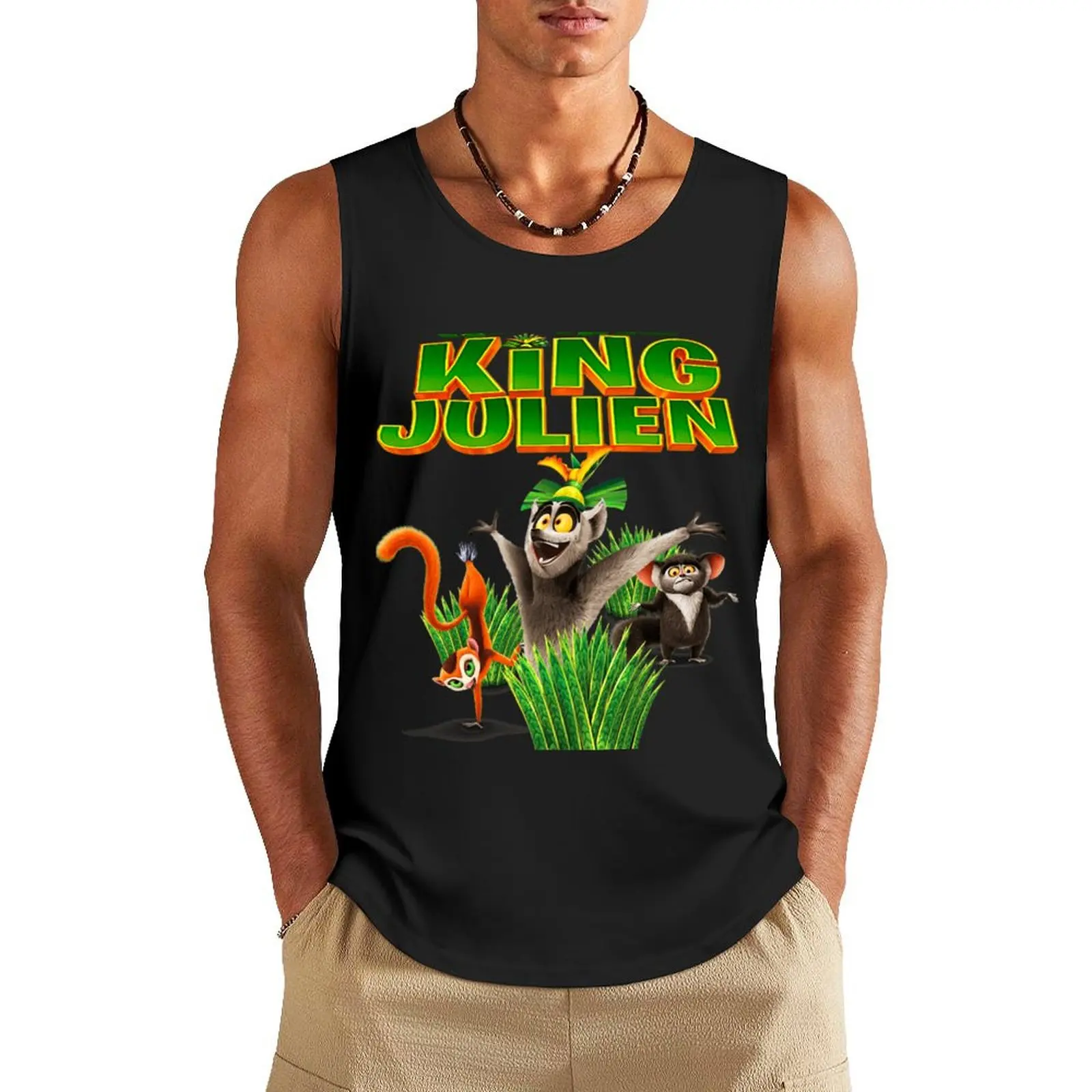 

all hail king julien gift for fans all hail king julien crimson Tank Top muscular man Men's fitness t-shirt
