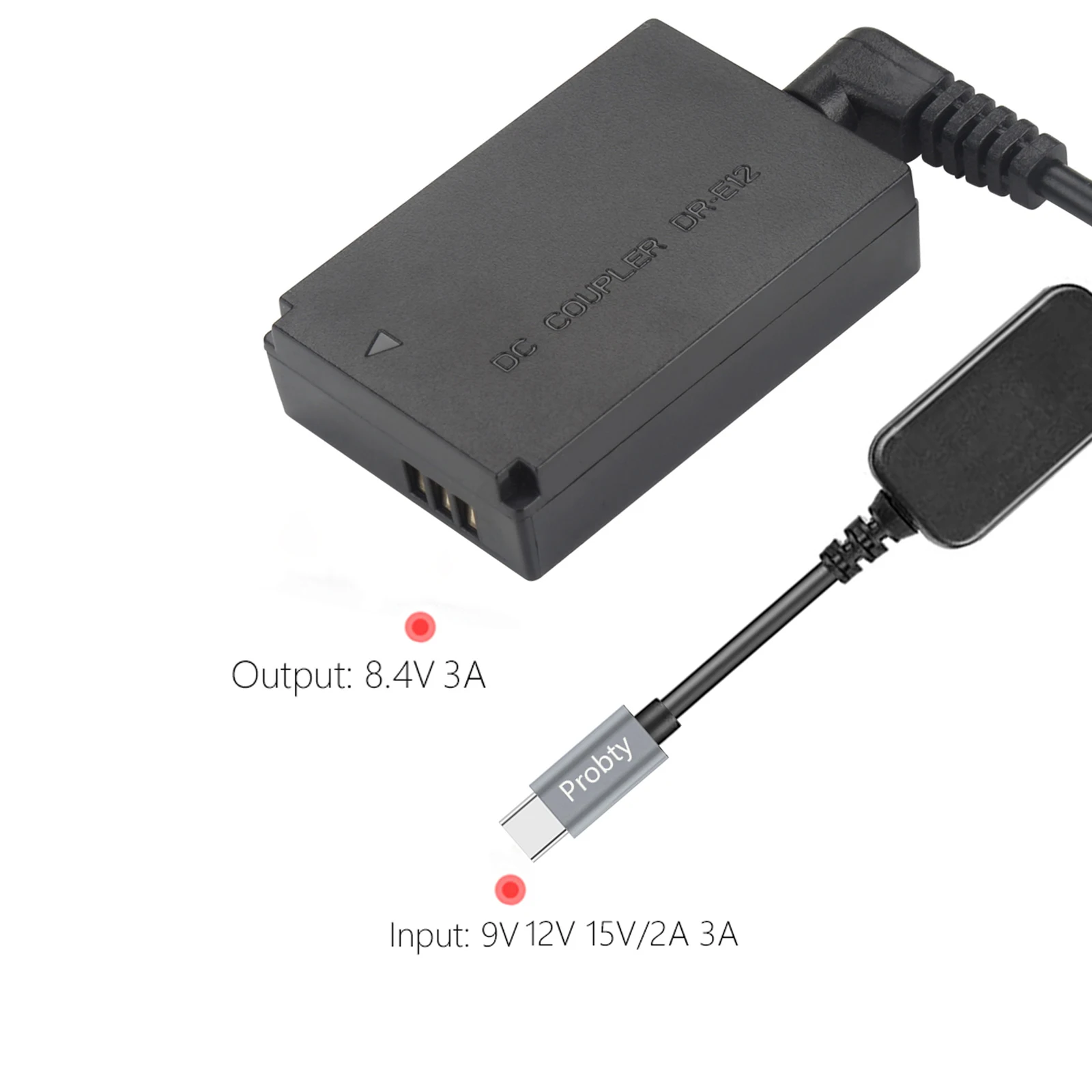 LP-E12 LPE12 ACK-E12 DR-E12 imitacja baterii i DC Power Bank TYPE-C kabel ładowarka do canona EOS M M2 M10 M50 M100 M200