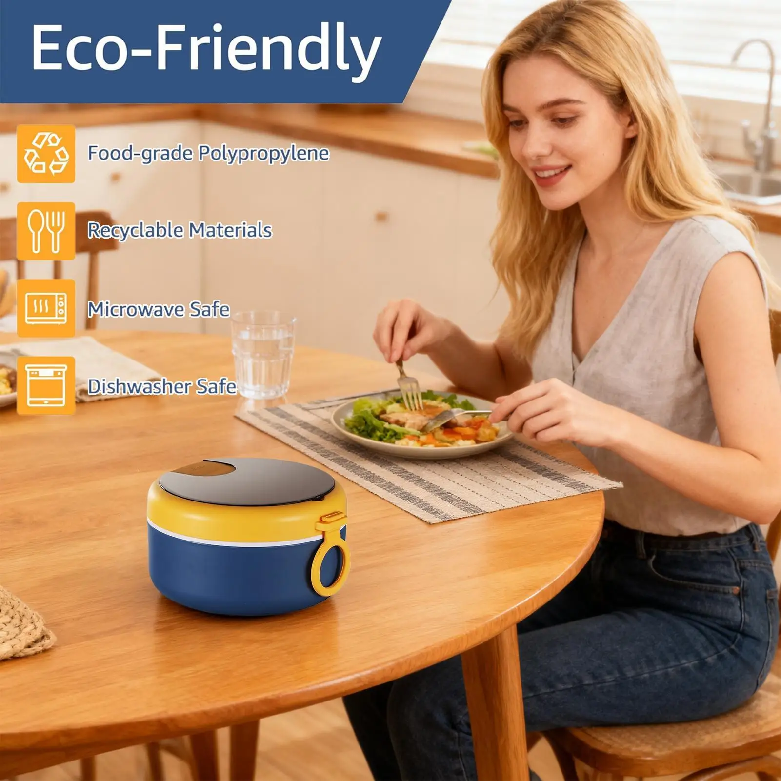 

Instant Noodles Bowl Food-Grade Leak-Proof Container 30oz Instant Noodle Bowl With Strainer For Home Dorm Office Travel College