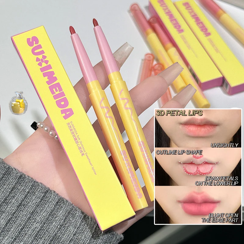 Mooie Zoete Doggie Lip Liner Fluwelen Matte Parelmoer Lippenstift Overzicht Volledige Lippen Cappuvini Naakt Lip Potlood Contouring Cosmetica