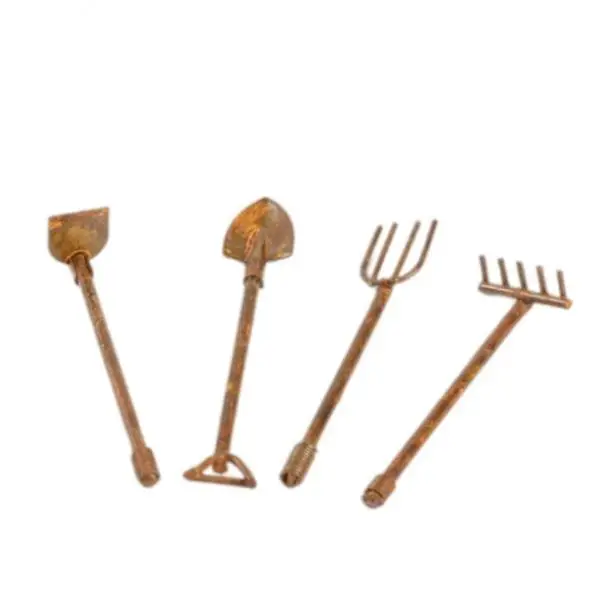

4xIron Dollhouse Gardening 1/12 1/6 Fairy Farming Tools Accessory Ornament