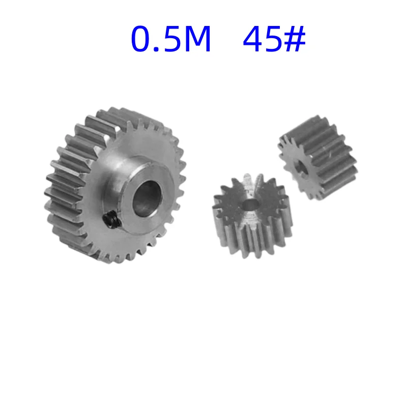 0.5M 46Teeth Carbon Steel 45# Gear Small Module Cylindrical Gear Rack Accessories Gearbox Transmission 0.5M46T