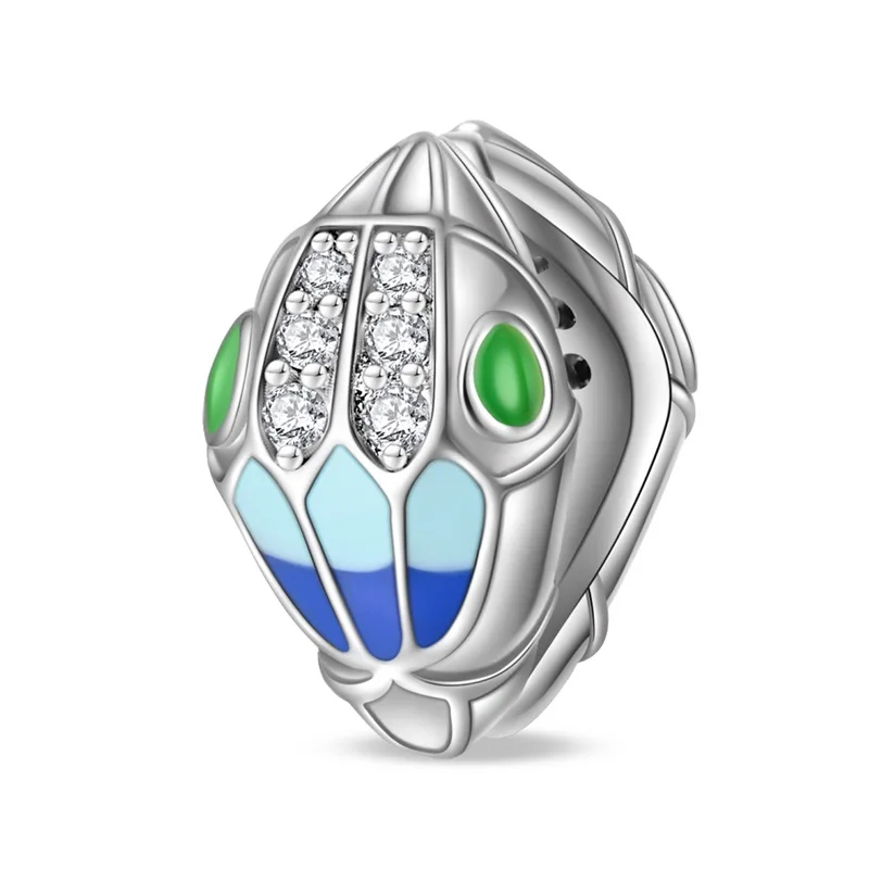 Original 925 Sterling Silver Snake Head Charms Beads Dangle For Women Fine DIY Birthday Jewelry Party Gifts