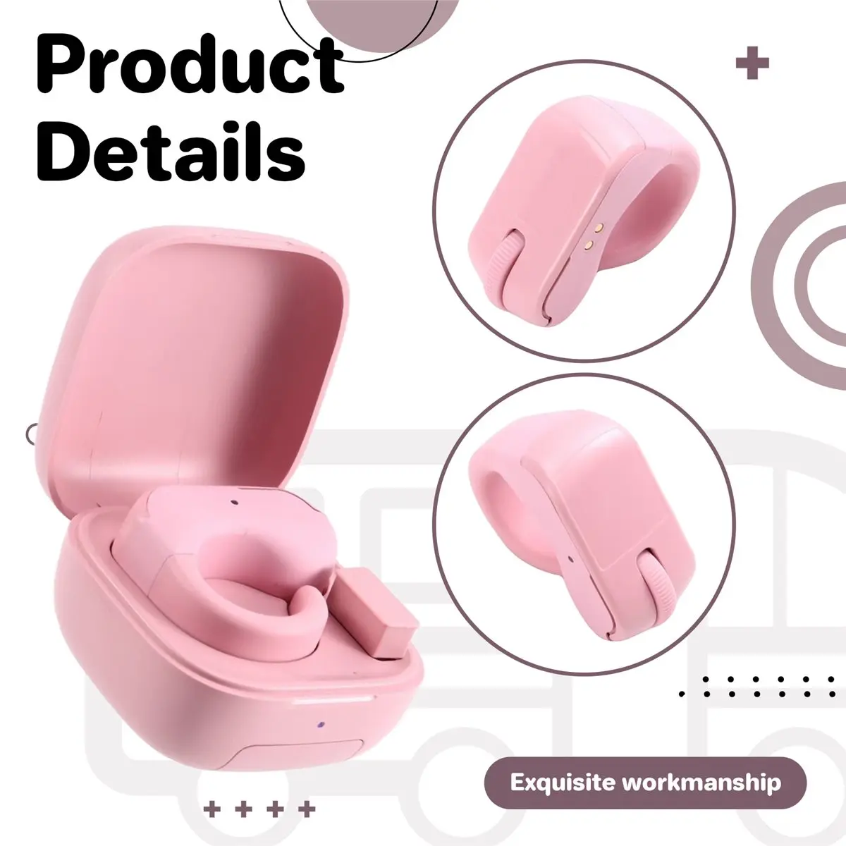 DT81 Ring Mouse Mini Light Weight BT 2.4g Dual-Mode Rechargeable Wide for Remote Control Selfie Scan Short Video Speech