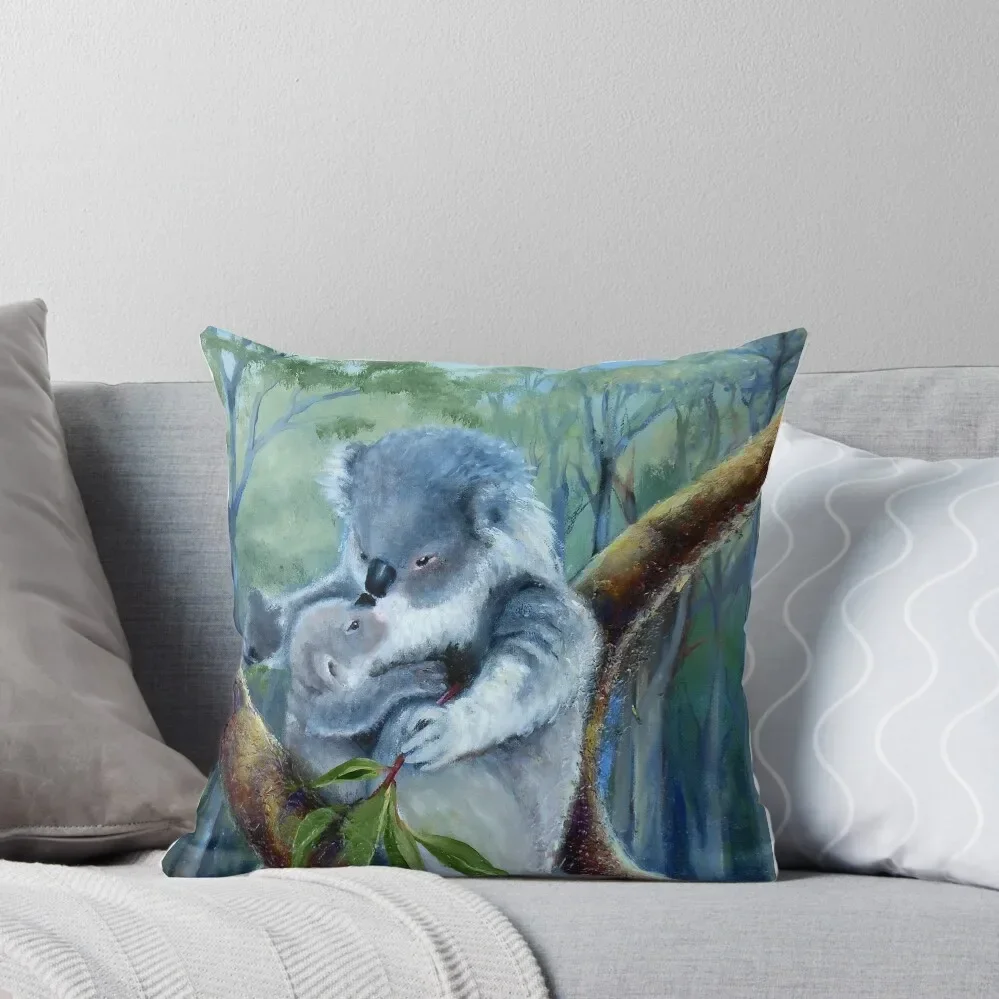 

Koalas , Mum and babe Throw Pillow Sofa Cushions Cover Sitting Cushion pillow