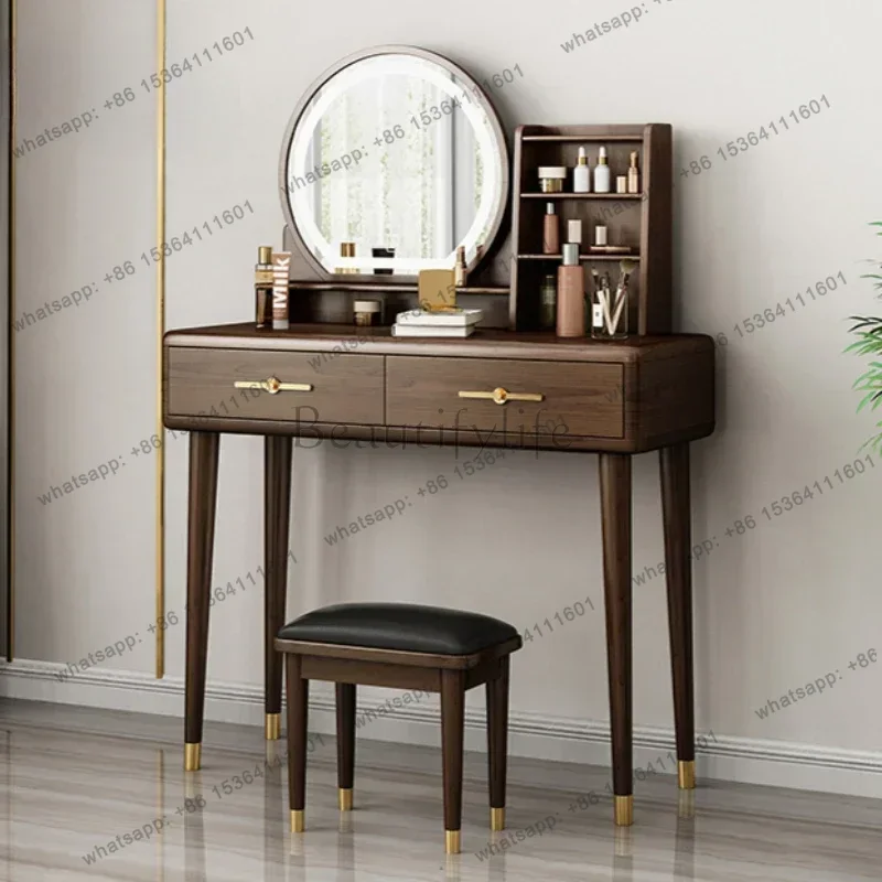 LSModern Bedroom Dressing  Storage Cabinet Make Up Table Vanity Dresser Drawer Lighted Coiffeuse De Chambre Bedroom Furniture