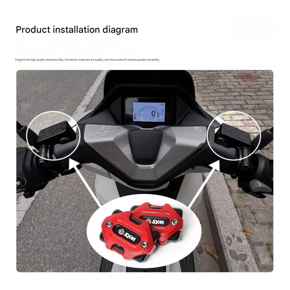 FOR SYM ADXTG400 Brake Fluid Reservoir Cover Dustproof Scratch-Resistant Decorative Protective Cup with Hollow Flow Guide