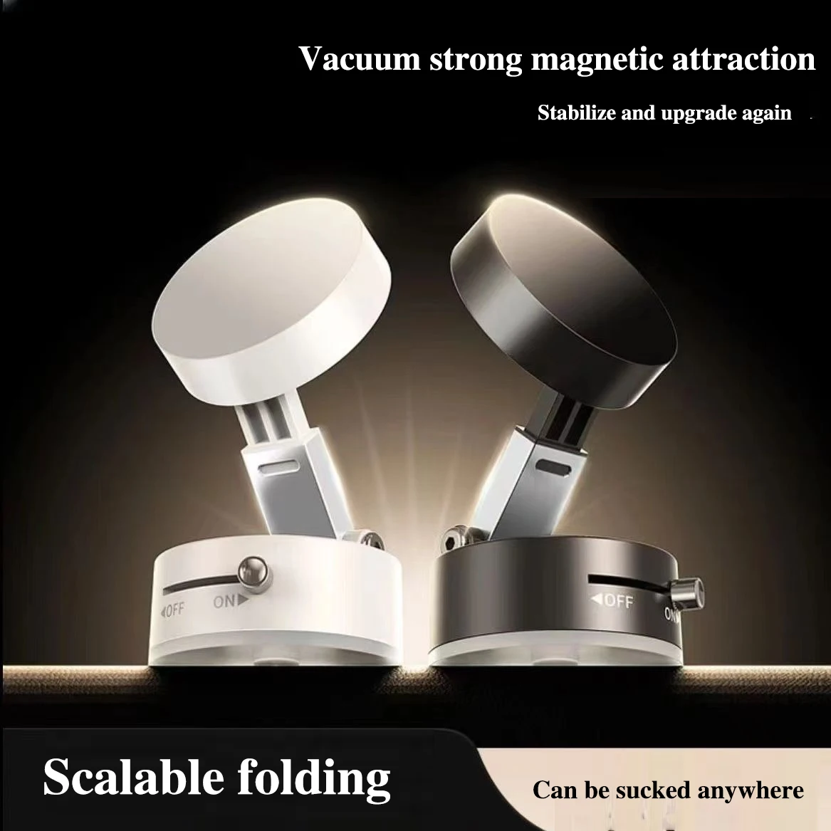 

Vacuum Suction Car Phone Holder Magnetic Suction Screen Extendable And Foldable Strong Magnetic Suction Cup Navigation Bracket