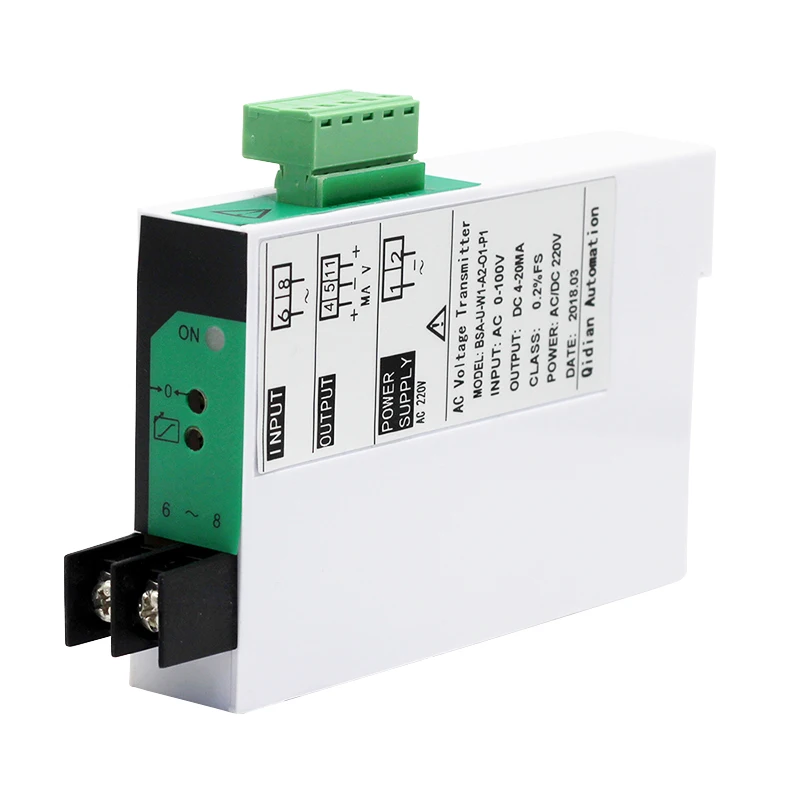 AC Voltage Signal Transmitter Sensor AC0-1000V/500V300V/200V/50V 4-20mA 0-10V 0-5V Output Voltage Transducer Converter DC24V