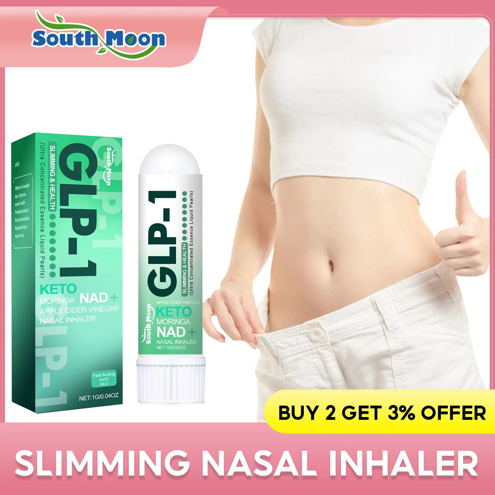 

GLP-1 Nasal Inhaler Slimming Weight Loss Essential Oils Detox Cellulite Removal Improve Sagging Herbal Body Shaping Health Care