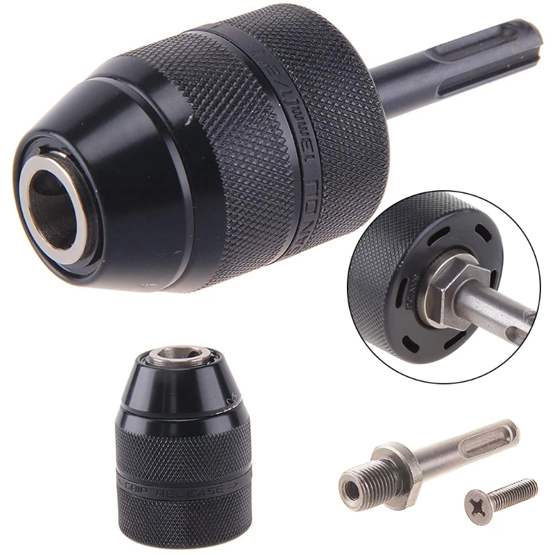 Drill Chuck Adapter, 2-13mm 1/2-20UNF Mount Heavy Duty Professional Converter Tool with SDS Plus Shank Adaptor