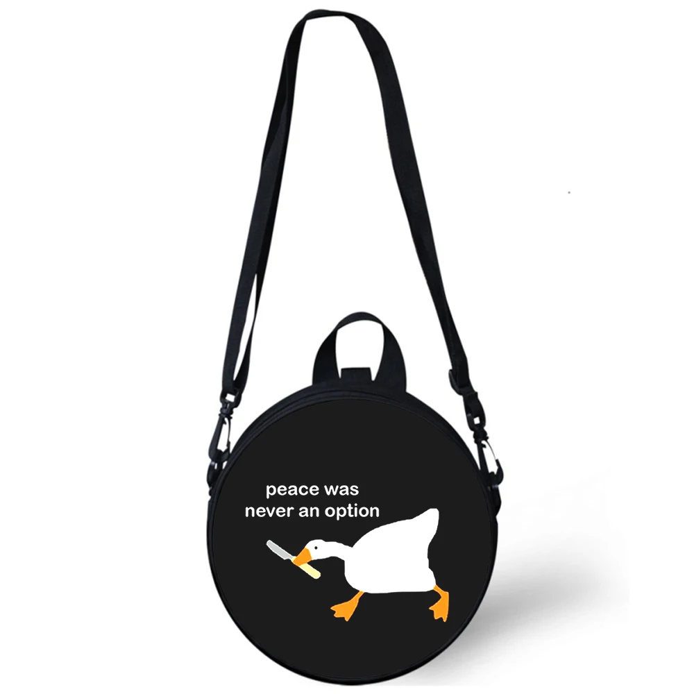 Untitled Goose Game Child kindergarten Bag 3D Print Crossbody Shoulder Bags For School Women Mini Round Bagpacks Rugtas Bag