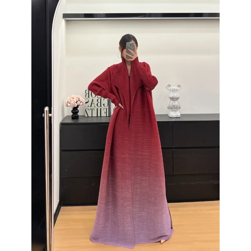 KAF femmes luxe robe de soirée dégradé Vintage Design Cardigan ample grande taille femmes Abaya femme robes de vacances