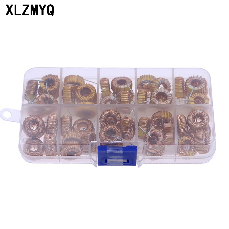 50pcs/Box Toroid Core Inductor Assortment Kit Wire Wind Wound 10uH 22uH 33uH 47uH 68uH 100uH 220uH 330uH 470uH Inductors