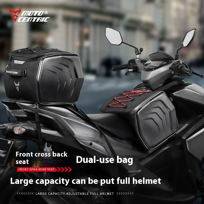 

Motocentric New Motorcycle Tail Bags Rain Cover Waterproof Motocross Helmet Back Seat Bags Moto Travel Saddlebags Rear Bag