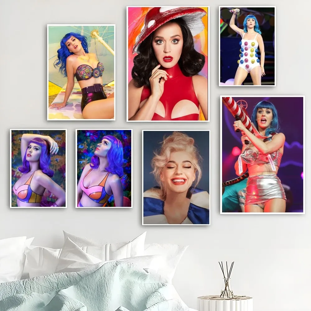 Singer K-Katy P-Perry Poster Paper Print Home Living Room Bedroom Wall Sticker Entrance Bar Restaurant Cafe Decorative Painting