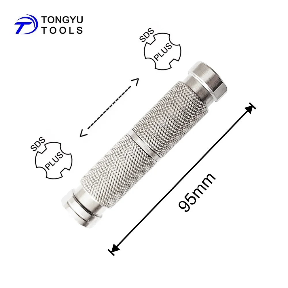 

SDS Plus to SDS Plus Extension Adapter, Heavy Duty Plus-Lock Bridge Coupler for Rotary Hammer Core Drill Bit Long Reach Drilling