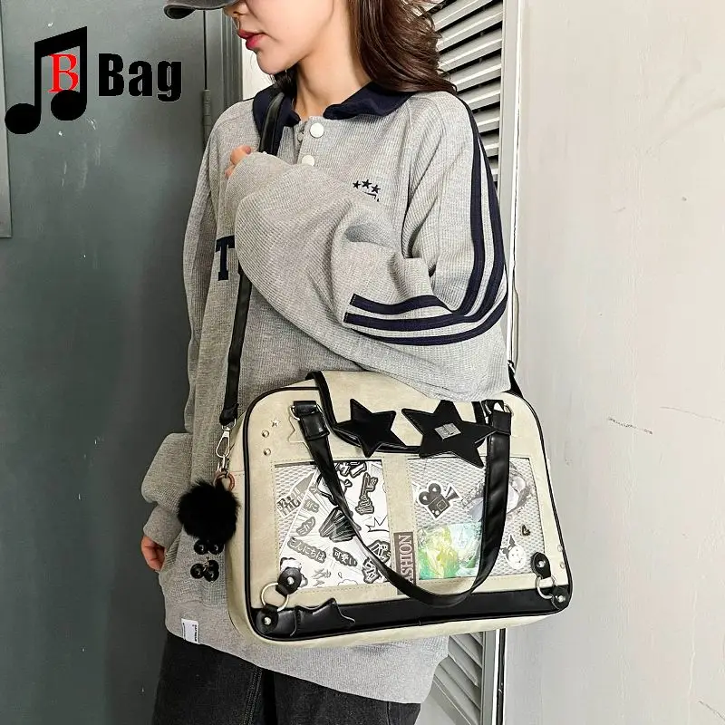 

Japanese JK Uniform Lolita Cosplay Ita Bags Daily Versatile Single Large Capacity Crossbody Carrying Backpack for Female Student