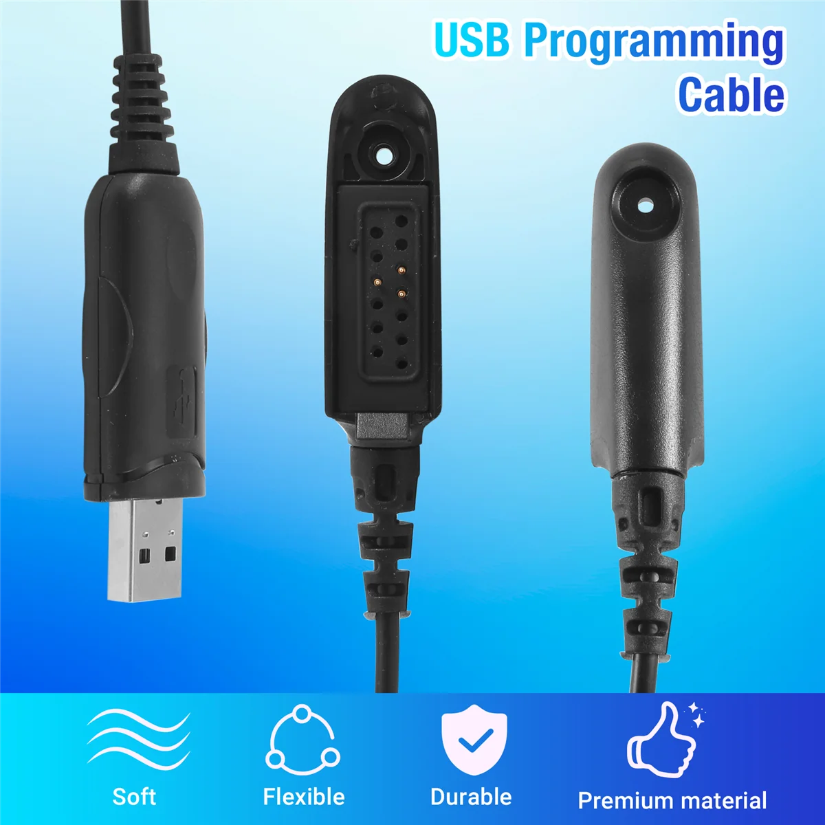 모토로라 라디오용 USB 프로그래밍 케이블, 워키토키, HT750 HT1250 PRO5150 GP328 GP340 GP380 GP640 GP680 GP960 GP1280 PR860