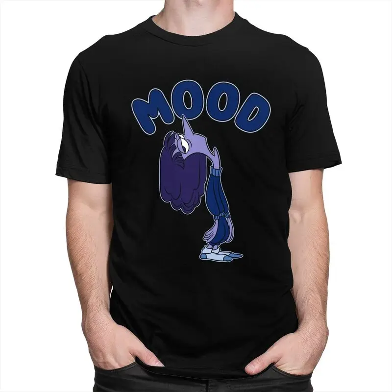 Camiseta de algodão macio de manga curta masculina, frio do interior para fora Ennui humor, lazer Tees, moda