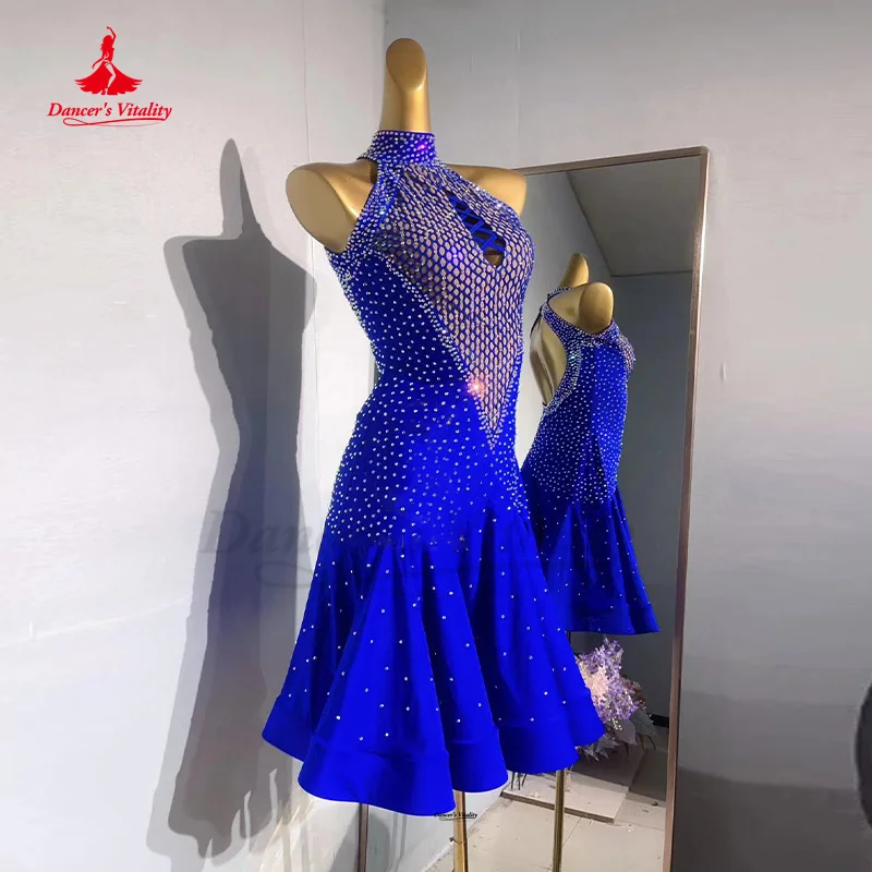 Платье для латинских танцев, женские костюмы на заказ для детей и взрослых, женские румбы, чачи, танго, профессиональные костюмы, платья для латинских танцев