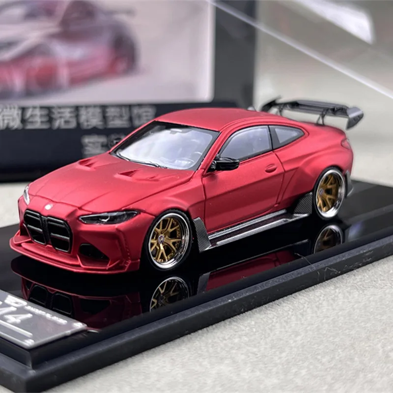 Diecast 1:64 Scale G82 M4 ADRO BODY KIT Simulation Alloy Car Model Static Display Collectible Toy Gift Souvenir Decoration