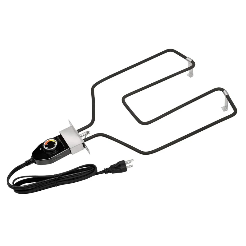 1500W 110V Stainless Steel Tubular Grill Electric Smoker Grill Heating Element with Adjustable Thermostat