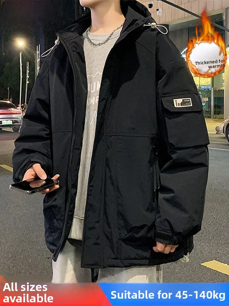 

MoChao Men's Large Size Cotton Jaet Winter New Sle Workwear Thiened Casual Warm Hooded Coat Polyester Fiber Fill