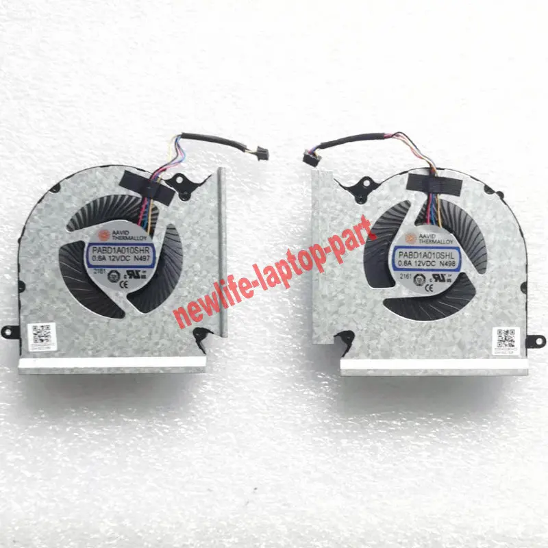 Original For MSI GE67 GE67HX GP67 MS-1545 Laptop CPU GPU Cooling Cooler Fan PABD1A010SHL N498 N497 12V 0.6A