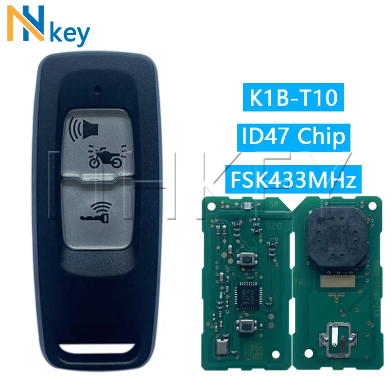 Original Remote Control Key for Honda Airblade 350 2023 Motorcycle Scooter ID47 Chip 433.92MHz 35123-K1B-T10   ﻿