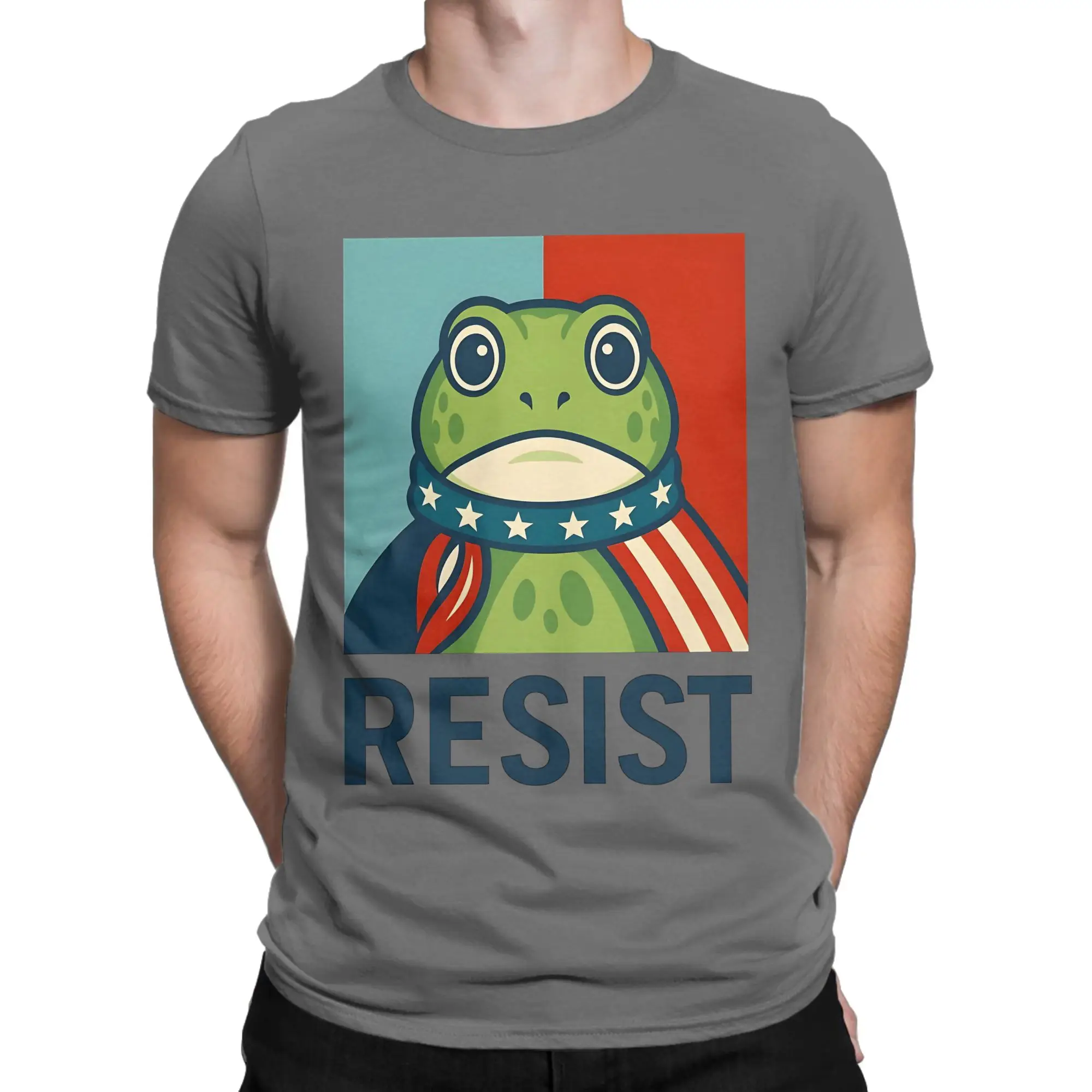 

Футболка Portland Frog Resist, летние популярные футболки для взрослых, хлопковая удобная одежда больших размеров, забавная футболка с короткими рукавами Y2K