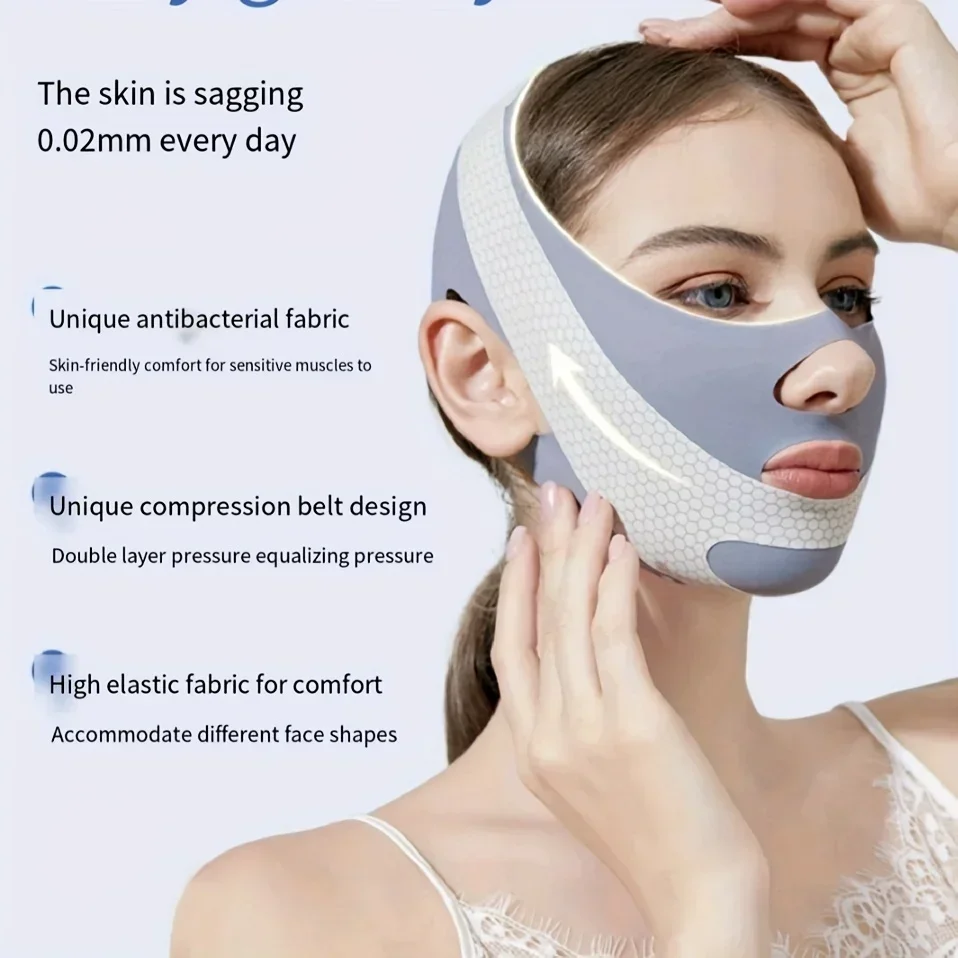 Face Slimming Bandage V Line Face Shaper Double Chin Reducer Face Lifting Belt Anti Wrinkle Facial Massager Women Skin Care Tool