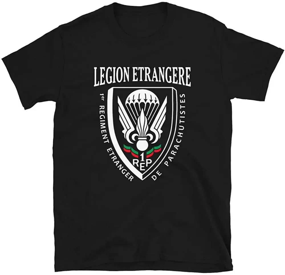 

Legion Etrangere 1 Rep Paratrooper French Foreign Legion T-Shirt Cotton O-Neck Short Sleeve Casual