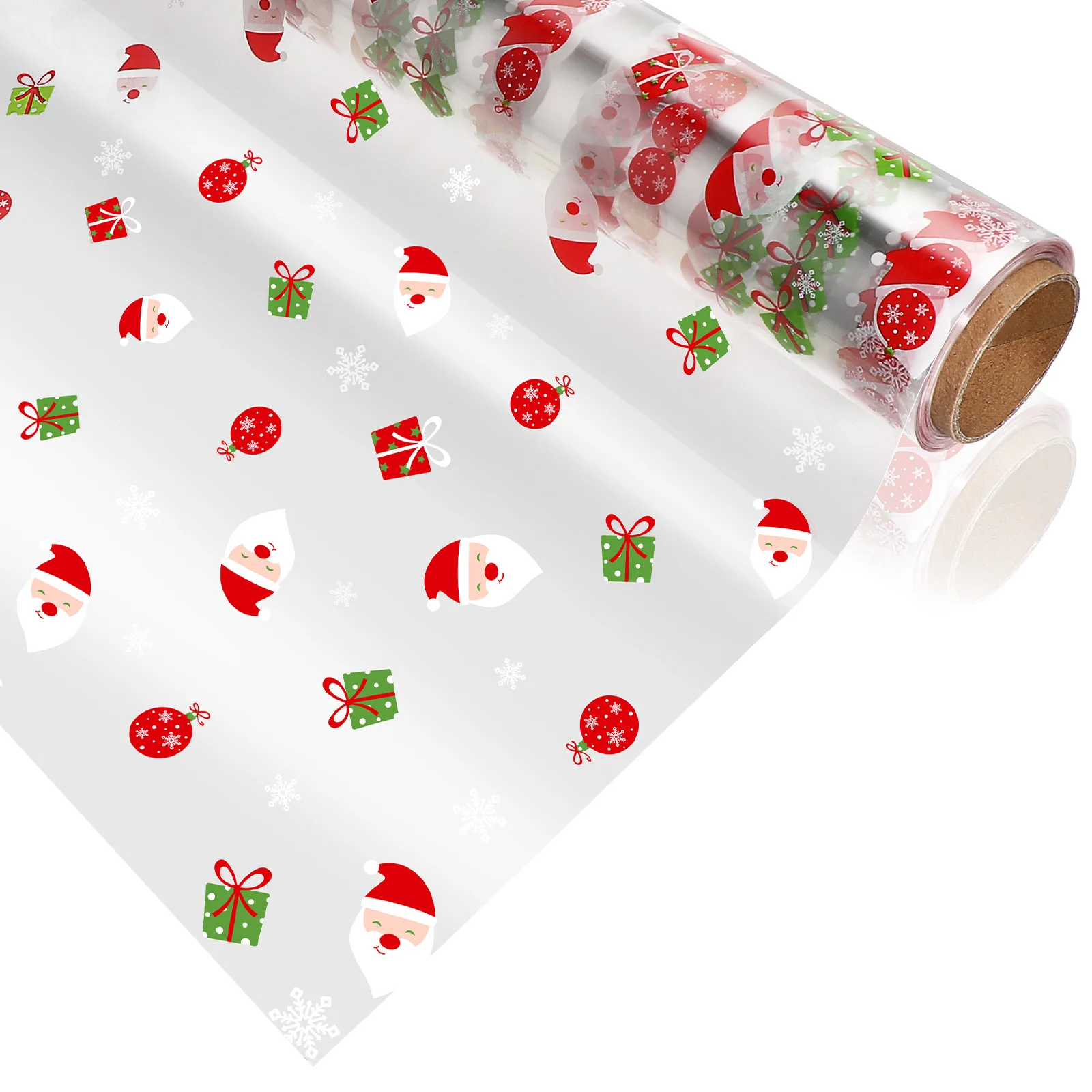 Christmas Cellophane Wrap Basket for Gifts Flowers Shopping Treat Bags Wrapping Paper