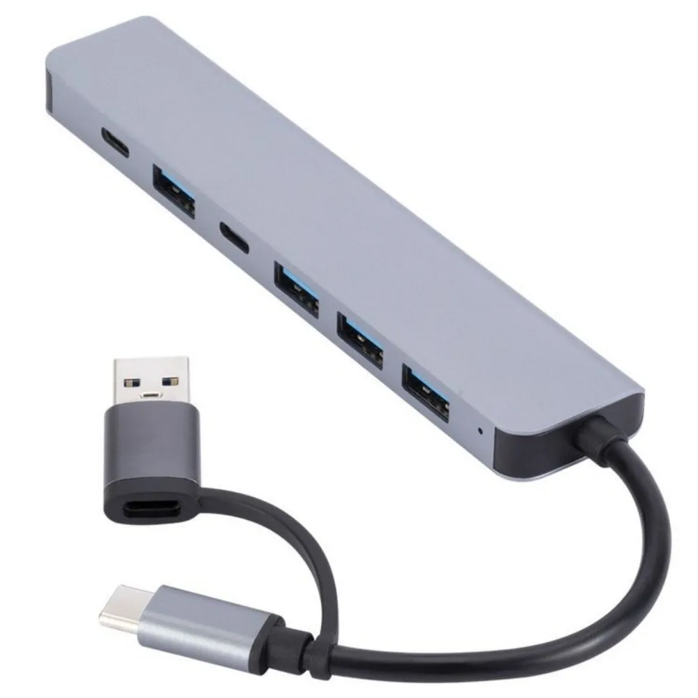 

1 To 7 Type-c Expansion Dock Hub Splitter Multifunctional 7-in-1 USB Splitter Aluminum Alloy PD Type-C Docking Station
