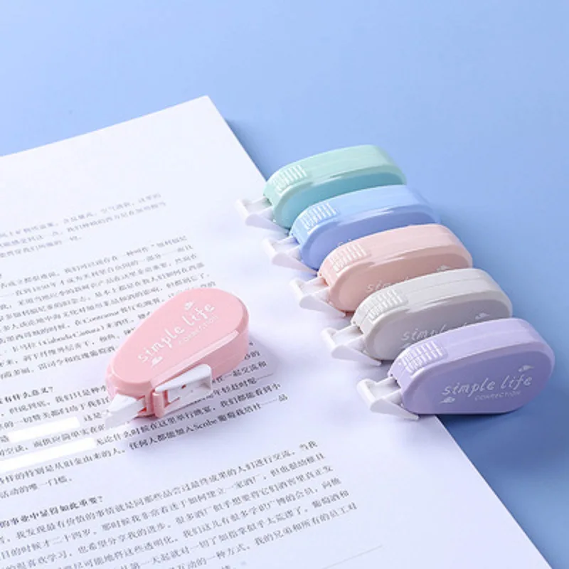 6pcs Correction with Morandi Mini Cute Transparent Correction Set Creative Portable Paint