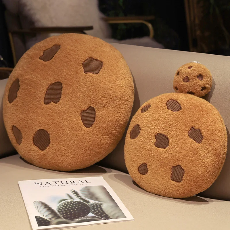 10-45cm New Cookie Plush Toy Soft Chocolate Cookies Biscuit Stuffed Pillow Simulation Cookie Cushion Room Decor Girlfriend Gift