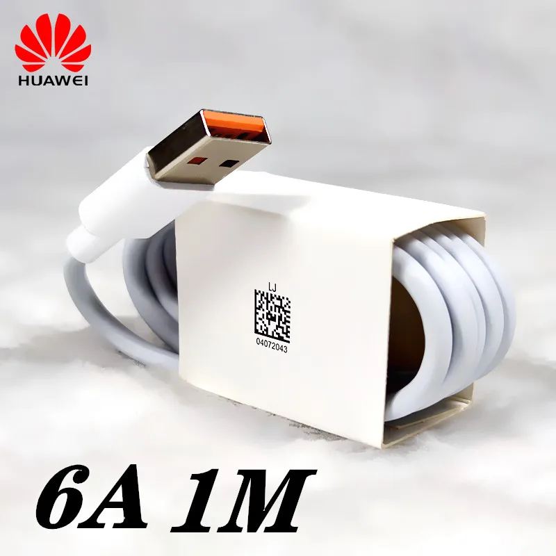 10Pcs/lot For mate 40 P40 p30 pro 66W Super Charger 6A Fast charging Type C USB Cable For Nova 7 Nova 8 Se Honor 30 30